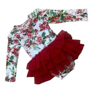 Posh Peanut Bodysuit Ruffle Dress size 18-24 months